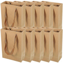 25pcs Paper Storage Bag with Handles Gift Bags Paper Packing Bags Party Favor Bags