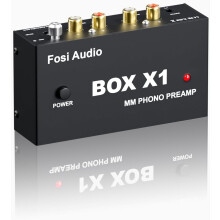 (Black) Phono Preamp for MM Turntables with 3.5MM Headphone and RCA Output, Mini Phono Preamplifier with Power Switch for Phonograph/Record Player,
