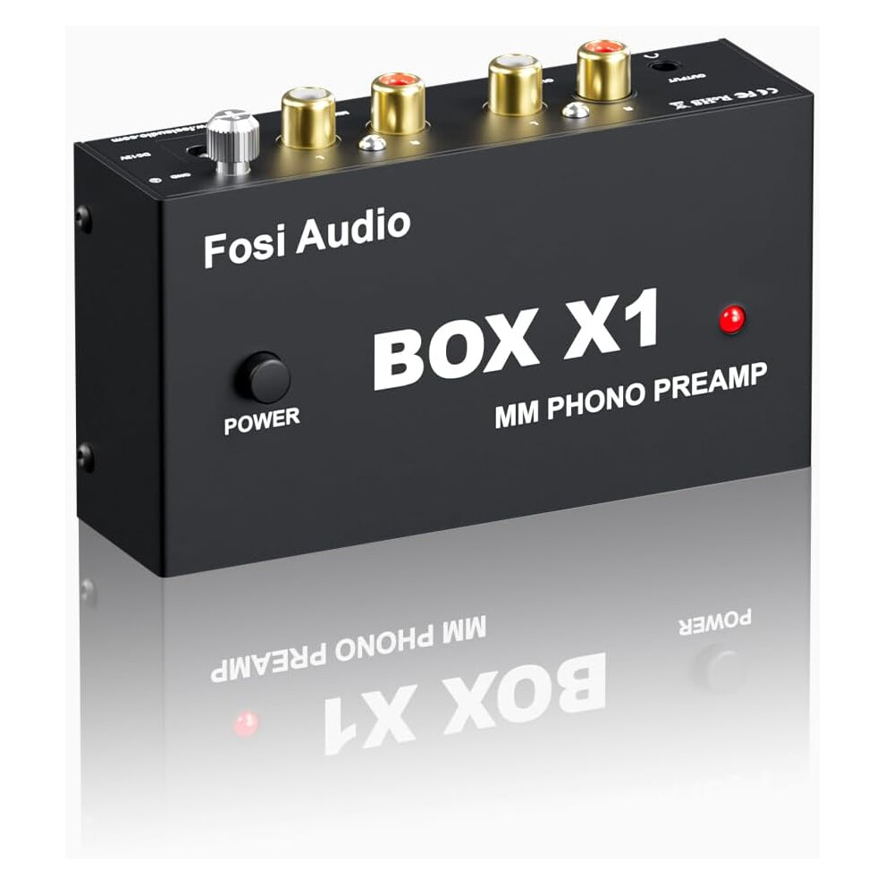 (Black) Phono Preamp For Mm Turntables With 3.5Mm Headphone And Rca Output, Mini Phono Preamplifier With Power Switch For Phonograph/Record Player, Black 749691205836