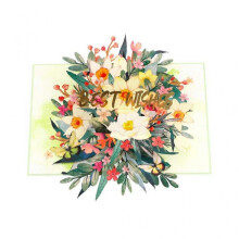 Colorful Flower Gift Card Handmade Greeting Card for Anniversaries Graduations