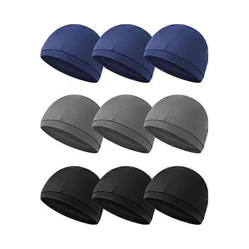 Pack of 9 Cool Skull Caps Camo Padded Perspiration Caps Lightweight Cycling Caps Running Head Caps