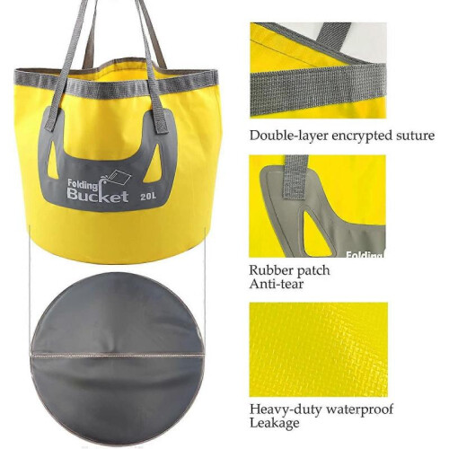 Collapsible Bucket, 20L Space Saving Foldable Bucket Water Storage 2
