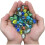 110 Marble Game Glass Marbles, 0.63", Mixed Colors 1