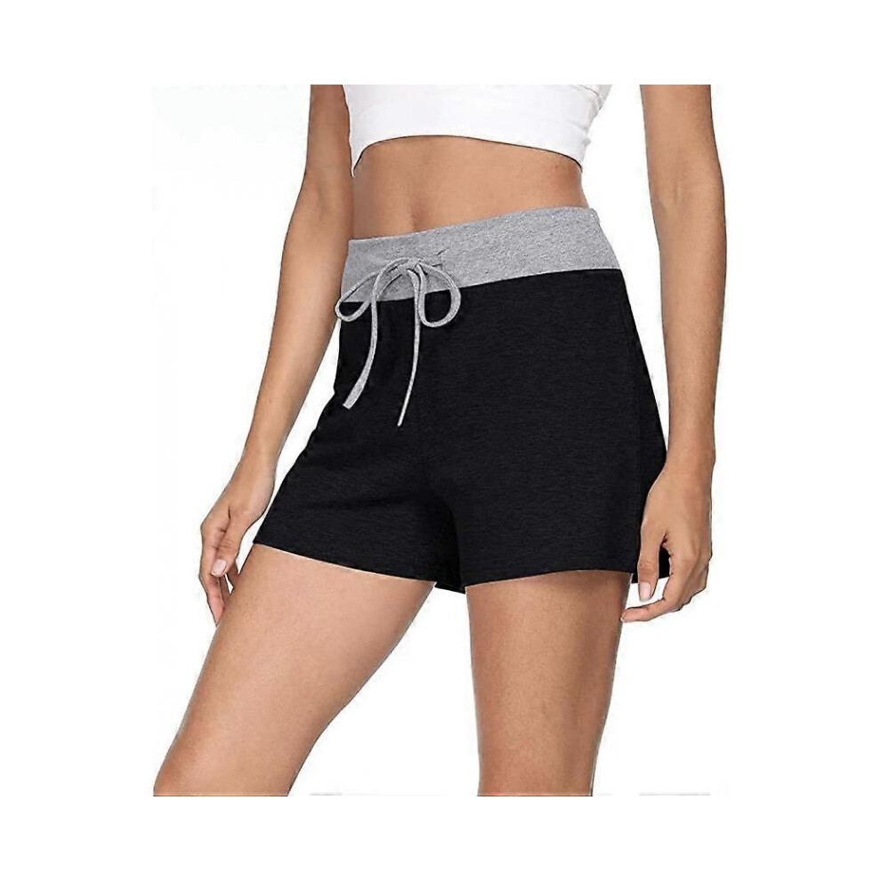 (Xl, ) Summer Casual Shorts Lightweight Comfortable Pajama Shorts Elastic Waist Drawstring Shorts Black