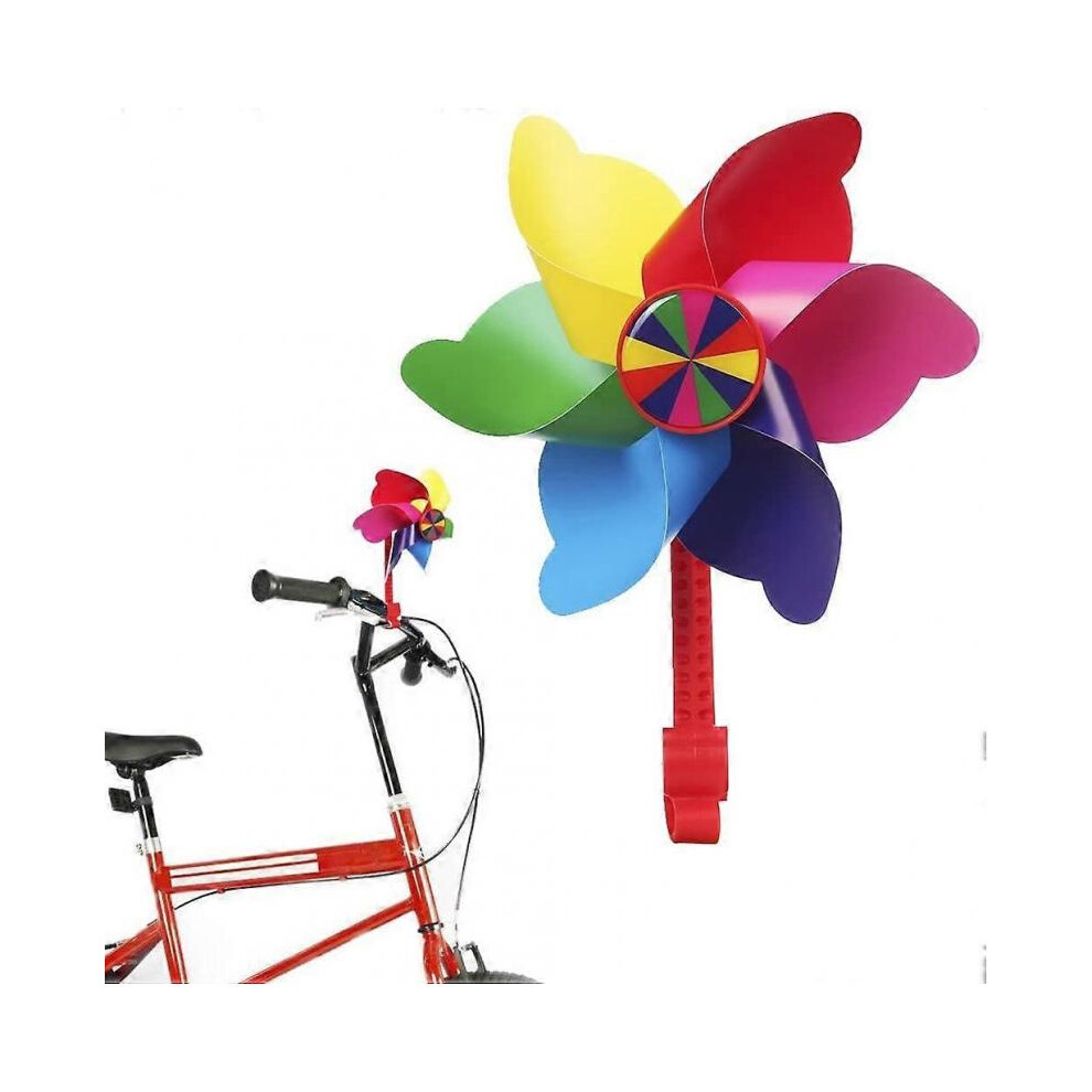 Kids Bike Handlebar Flower Pinwheel, Kids Bike Spinning Pinwheel Decoration - Easy Snap On