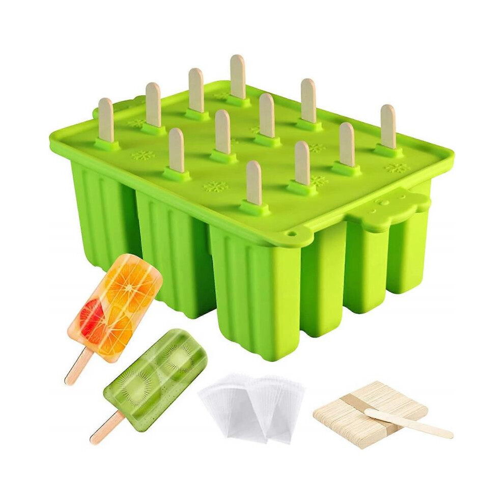 Silicone Popsicles Molds Bpa Free, 12 Pieces Popcical Mold ice Cream Maker Easy-Release Ice Pop Mold