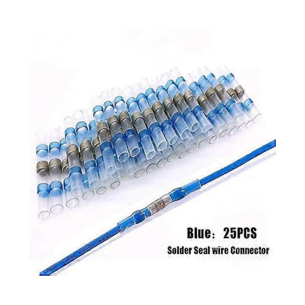 65PCS Heat Shrink Wire Connectors, Solder Seal Electrical Waterproof Connectors Crimp Kit with Handy Case (40 Red + 25 Blue)