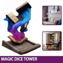 (blue) Magics Dice Tower Multicolor Resin Creative Gift Large Garden Gnome Personalized,100% Brand New