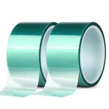 2 rolls of high-temperature green polyester PET masking tape for painting and anodising (50 mm x 33 m)