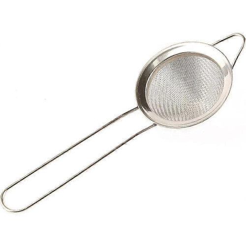 Cocktail Strainer-Stainless Steel-Conical Tea Strainer-Convenient Locking Tool8.5cm (1 Piece, Silver)
