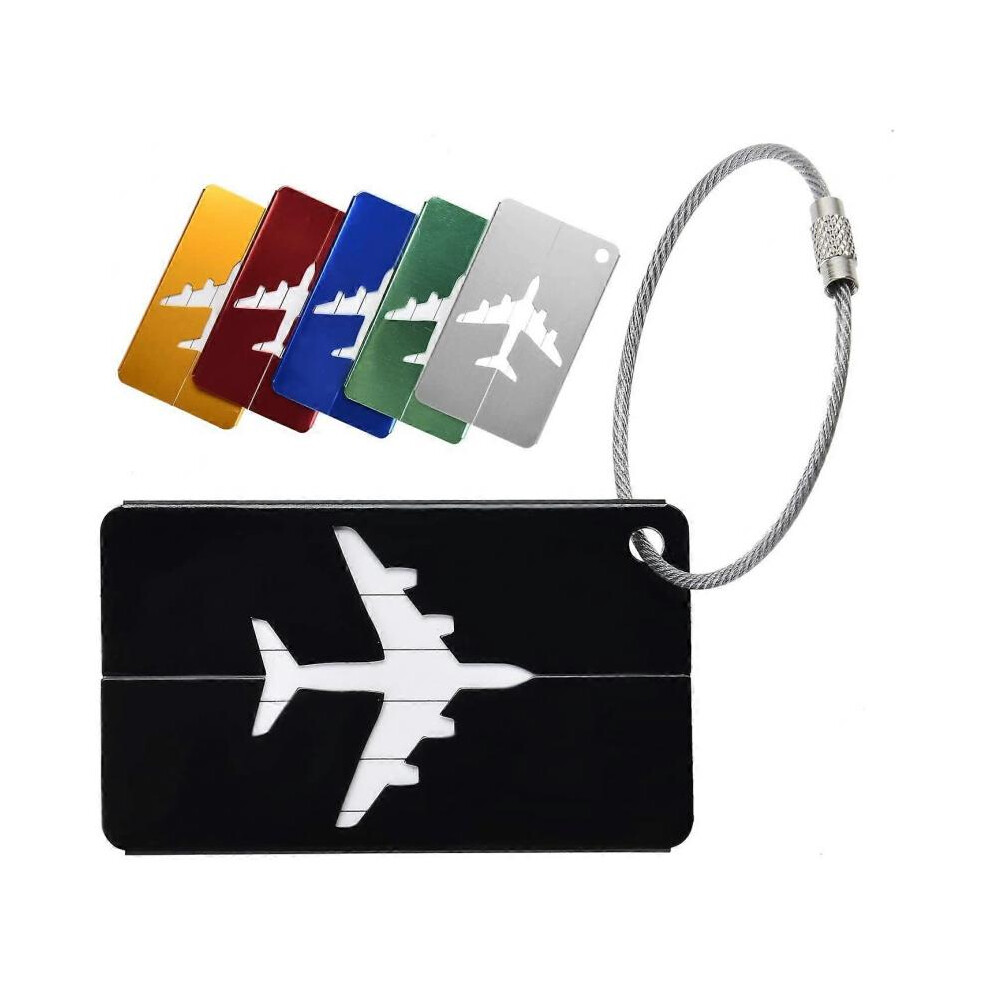 Luggage Tag, 6-Pack Luggage Tag Aluminum Suitcase Tag with Steel Ring for Luggage Identification ID Tag (Multicolor)