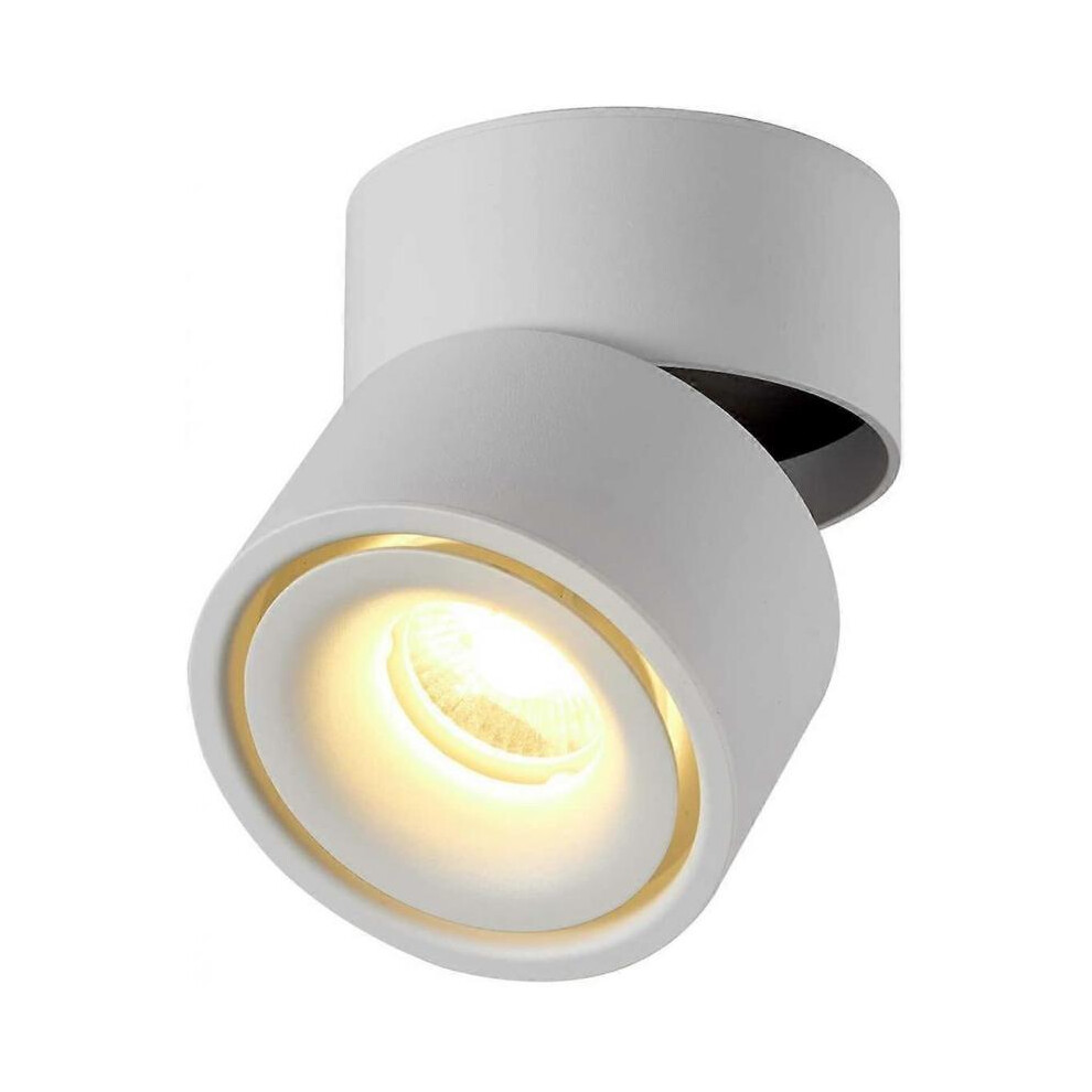 Indoor 12W Led Flood, 360 Adjustable Ceiling Revolving And Surface Ing Cob Led 10X10cm (-3000K) [Energy Class A+] Light/White