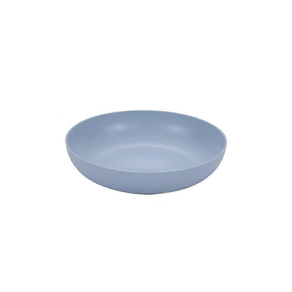 Wheat Straw Plate, Environmentally Friendly And Healthy / Non-Toxic, Multifunctional Plate, Non-Breakable, Color: Blue