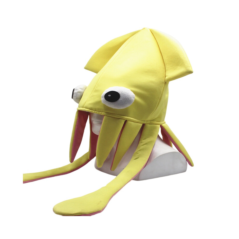 (Yellow) Hat Squid Funny Octopus Cap Prom Performance Party Dress Up Props Adult Children