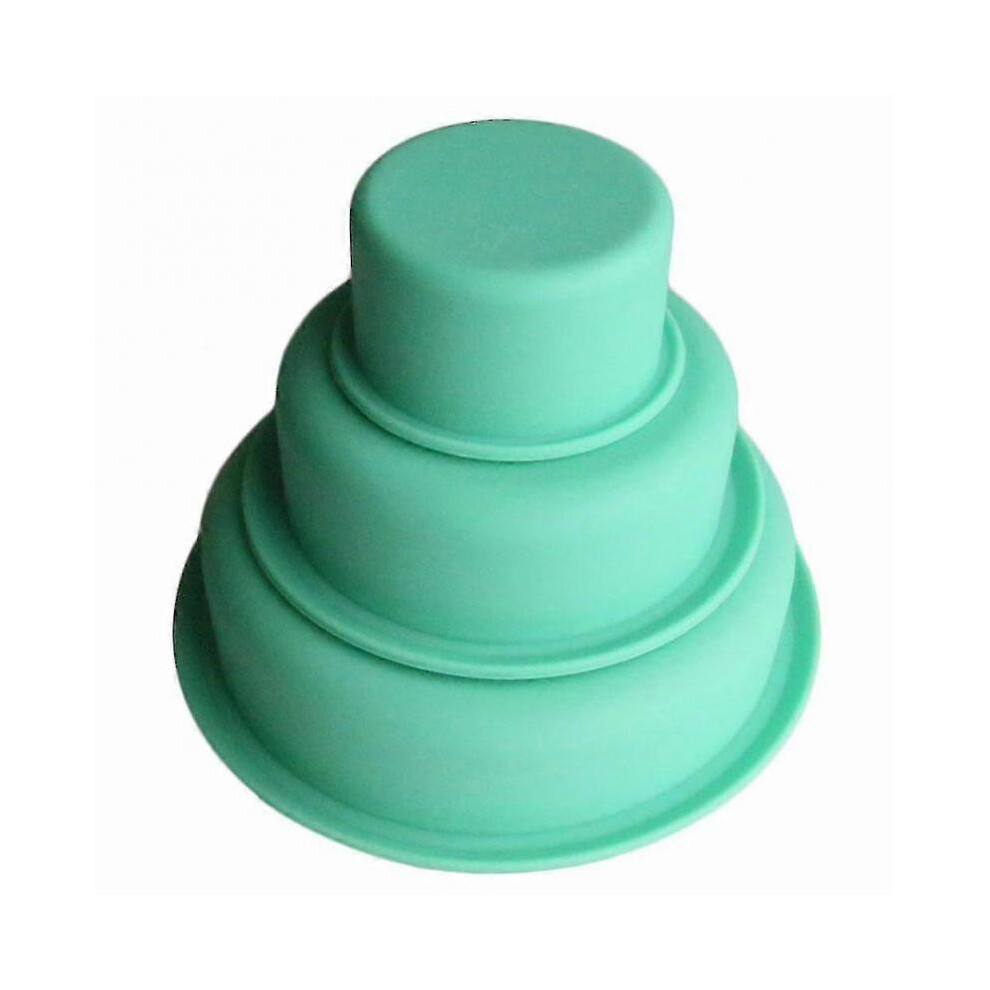 3 Tier Silicone Round Shape Pan Cake Mold Silicone Cake Baking Mold Baking Tools