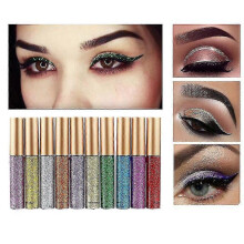 10 Colors Liquid Glitter Eyeliner, Shimmer Waterproof Eyeshadow