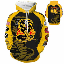 (M) The Kid Karate Cobra Kai Hoodie 3d Animation Clothes Cosplay Pullover Tops Coat