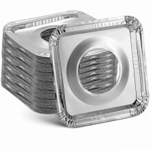 50pcs Disposable Stove Guards | Aluminum Foil Gas Range Stovetop Protectors for Home, Restaurant, Foodservice & Catering | Sturdy, Eco-friendly & Recy