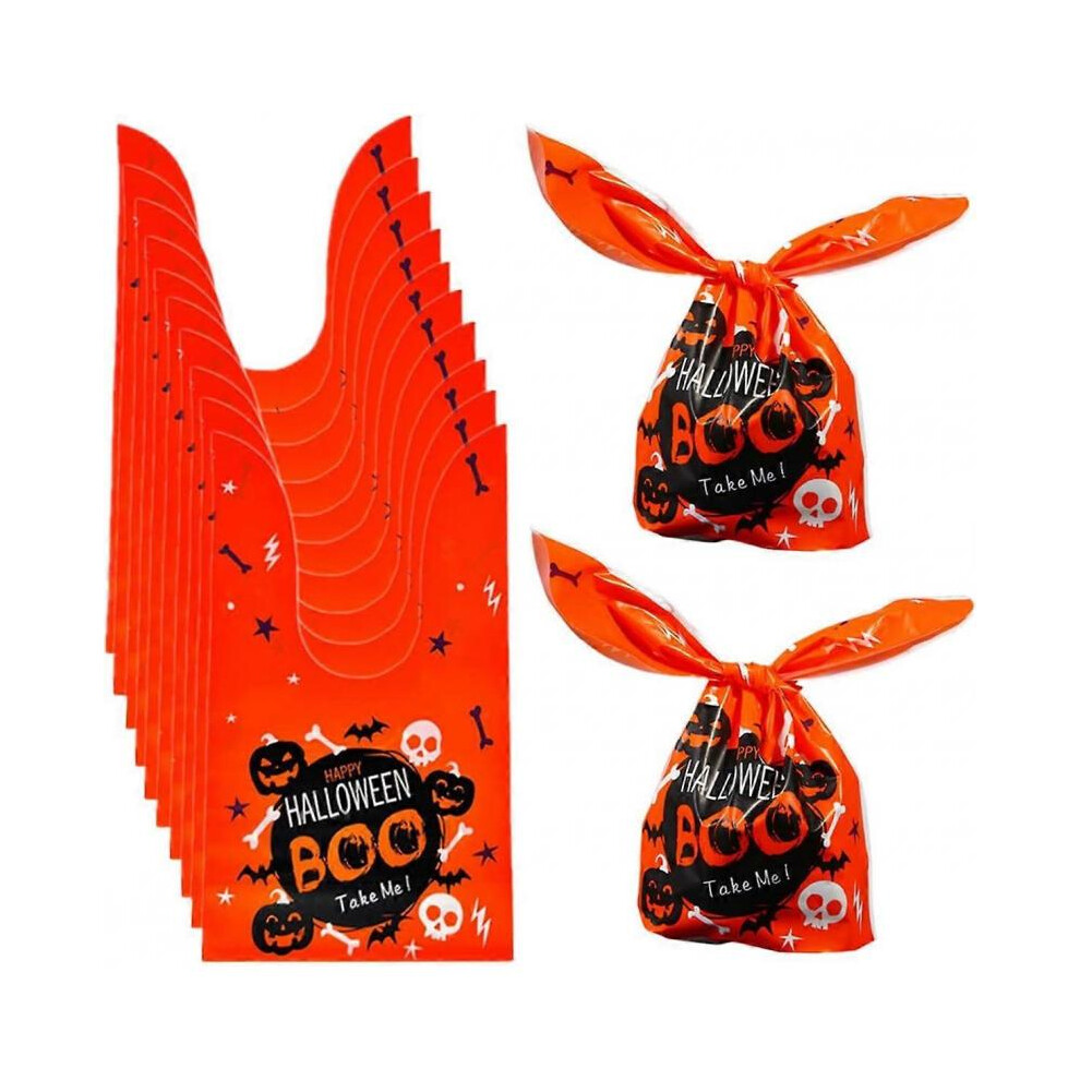 50 Pcs Rabbit Ears Sweet Bags for Halloween, Plastic Kids Candy Bags for Trick or Treat Party, Themed Gift Bags Goodie Bags Treat Bags Snack Bags