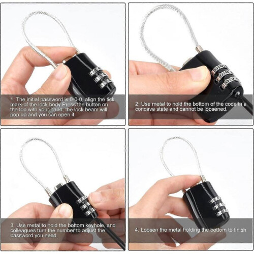 Combination Padlock Airplane Suitcase Exterior Door Lock, 3 Bit Combination Padlock Lock Locker Combination Padlock 2