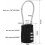 Combination Padlock Airplane Suitcase Exterior Door Lock, 3 Bit Combination Padlock Lock Locker Combination Padlock 5