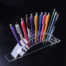 Clear acrylic 12-slot display stand for pens, brushes and e-cigarettes - Premium quality