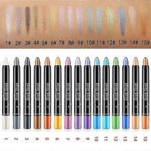 15 Colors Eyeshadow Stick Waterproof Eye Shadow Pencil Shimmer Glitter Eyeshadow Crayon Long Lasting Eyeshadow Stick Sets