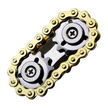 (gold) Sprocket Chain Fidget Toy Silver Gold Black Ggift Kids Gear Gyroscope Swivel Party