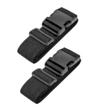 2pcs Luggage Straps Suitcase Belts, Adjustable Black Travel Packing Belt with Buckle Closure