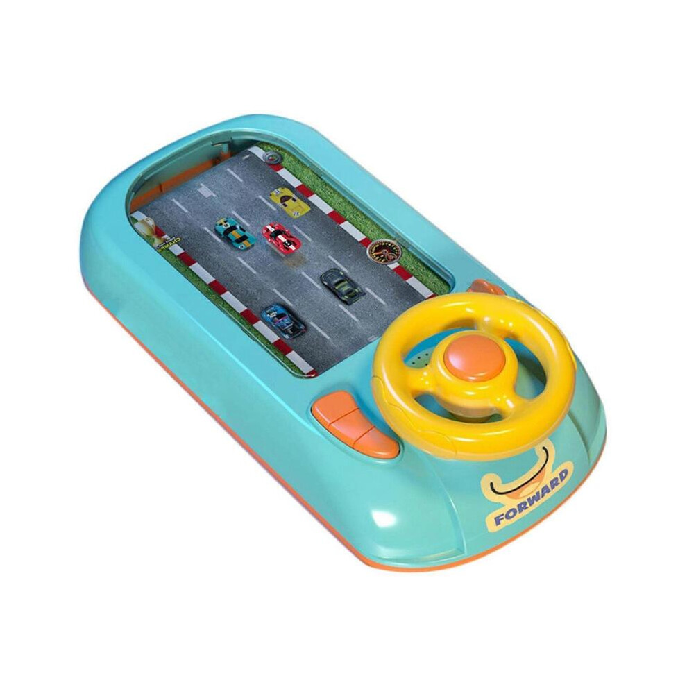 (Racing, ) Kids Steering Wheel Driving Game Electric Driving Simulation Toy For Kids Blue