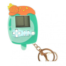 Funny Handheld Game Console with Keychain Blocks Game Stress Relief Backpack Ornament Mini Game Console Kids Toys