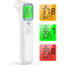 4-in-1 Non-Contact Forehead and Ear Thermometer for Children and Adults, with Fever Alarm and Memory Function