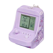 (Purple) Child Arcade Game Machine Mini Building Block Game Toy
