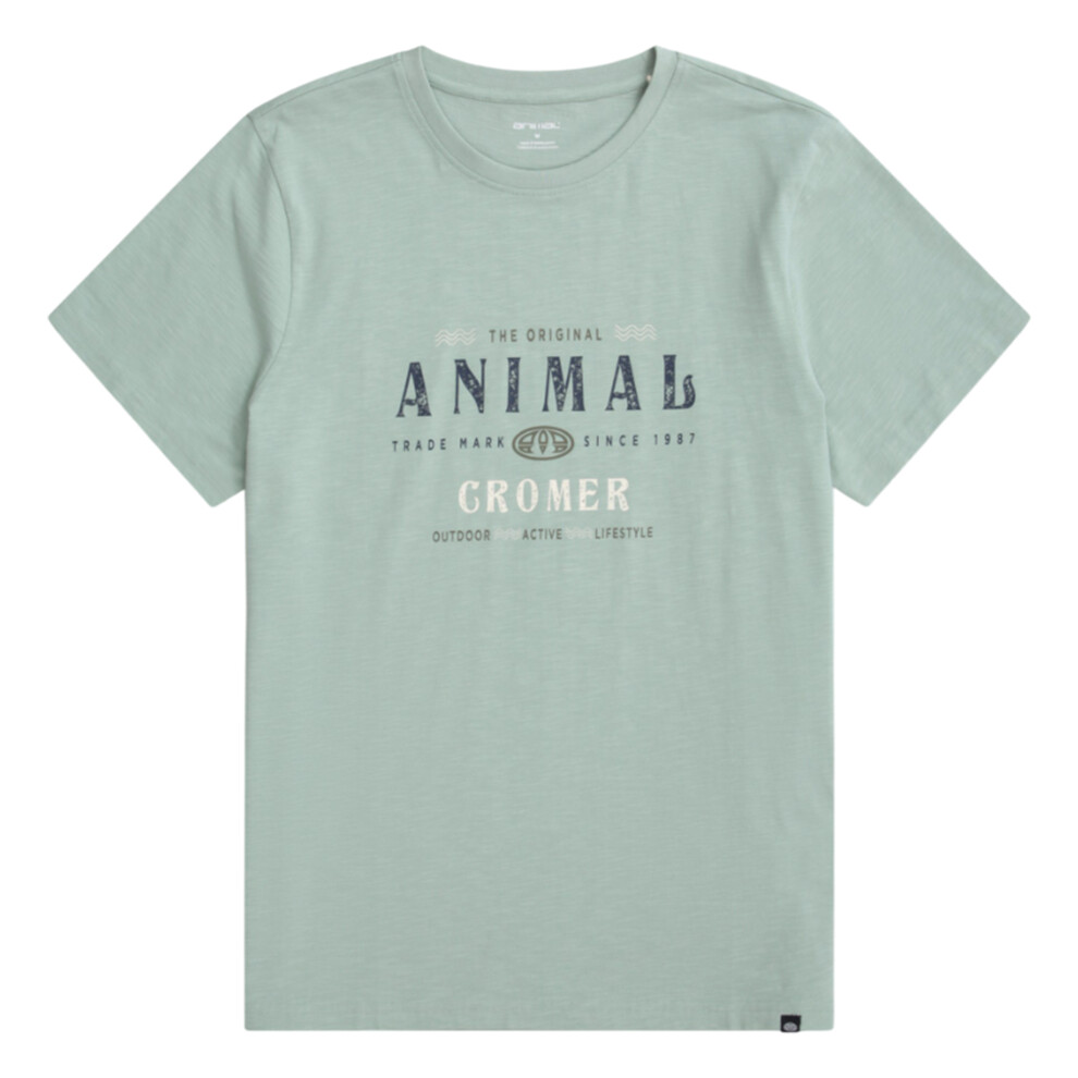 (S, Green) Animal Mens Jacob Cromer Logo T-Shirt