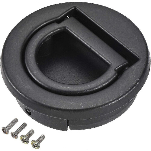 Flush Pull Ring Handle 40.5x11mm, Plane Drawer Door Pull, Black