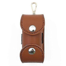 Portable Faux Leather Golf Ball Storage Pouch Sports Bag1 Piecebrown