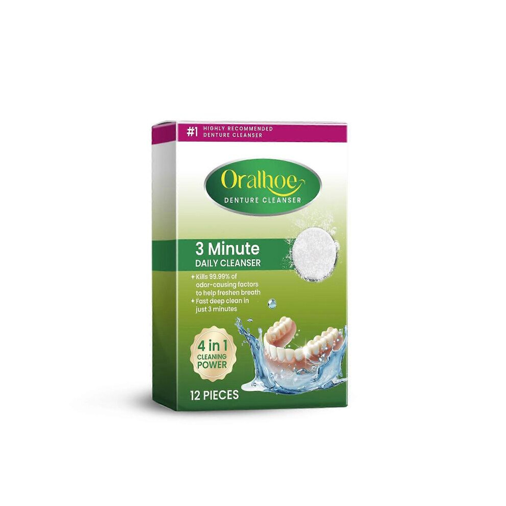 Denture cleaning tablets Hygiene care cleaning tartar stains Braces denture teeth cleaning tablets