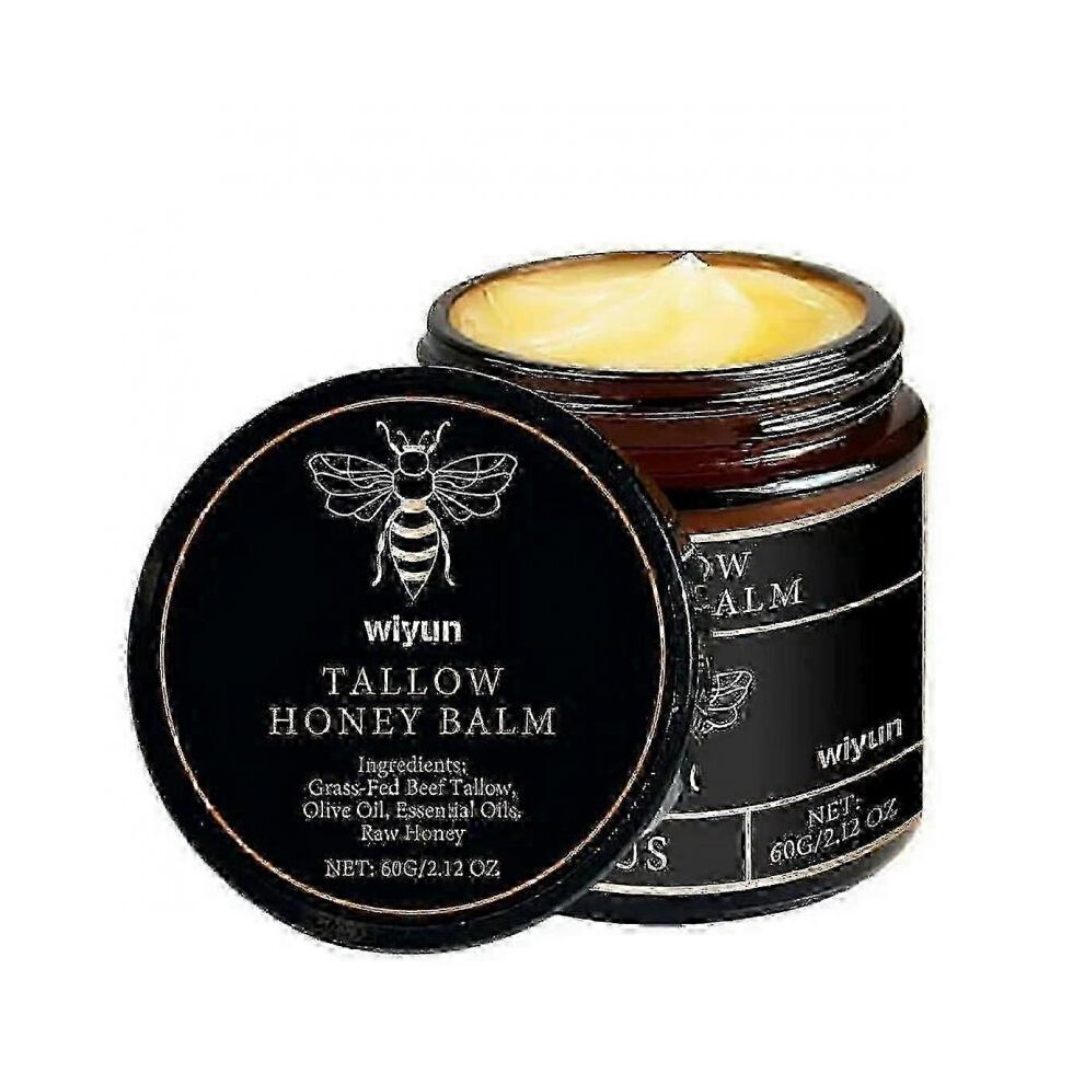 (3pcs) Grass-fed Beef Tallow Balm With Raw Honey