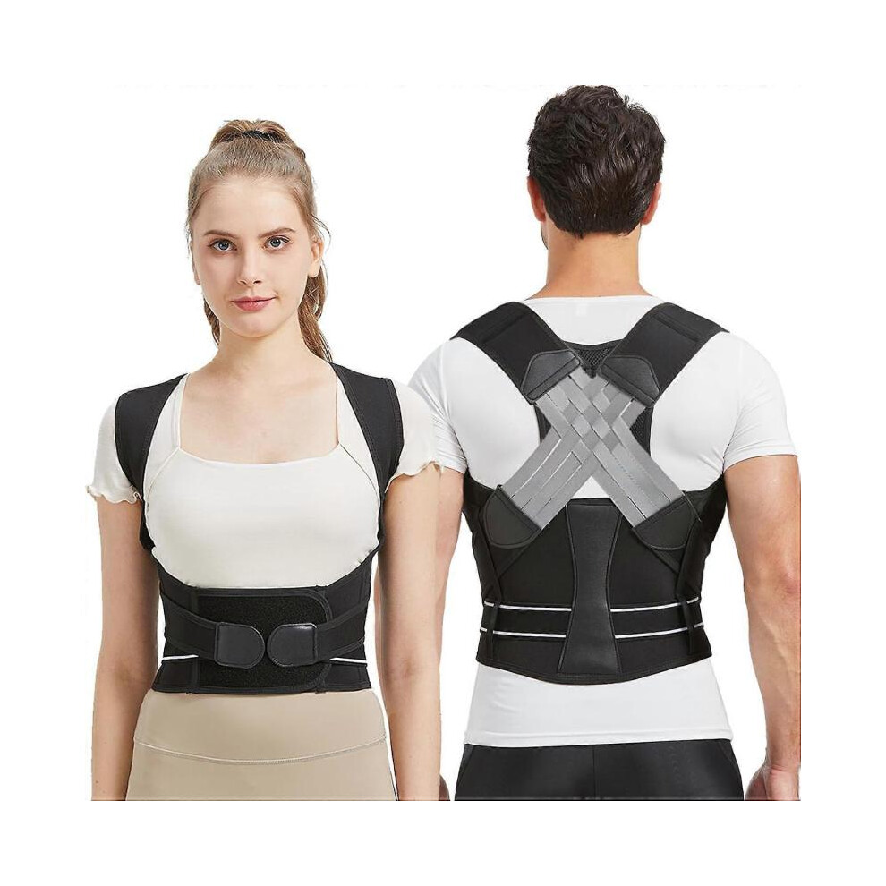 (XL) Posture Corrector Back Straightener, 2024 Upgraded Back Support Shoulder Brace, Back Support Belt for Back Pain Liendering