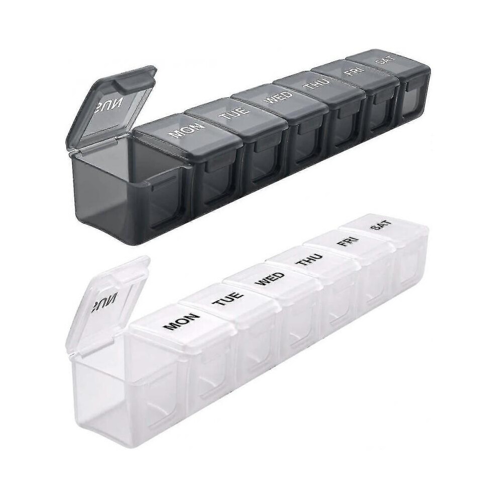 Extra Large Weekly Pill Organizer 2 Pcs, Sukuos Xl Daily Pill Cases