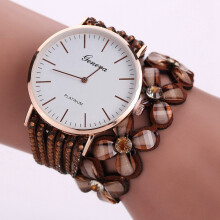 (Brown) Women Diamond Analog Quartz Wrist Watch Accessories Style Presents Business
