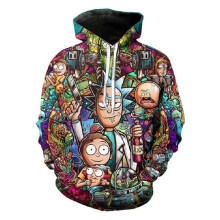 (Regular, 2XL=US L) Fashion Womenmen New Rick And Morty 3d Print Casual Hoodie Sweatshirt Tops