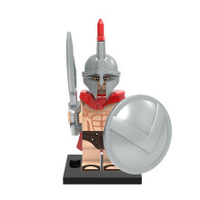 (Gray Spartacus) Crusader Templar Knights Mini Figures Building Blocks Diy Gift Puzzle Toy Kids