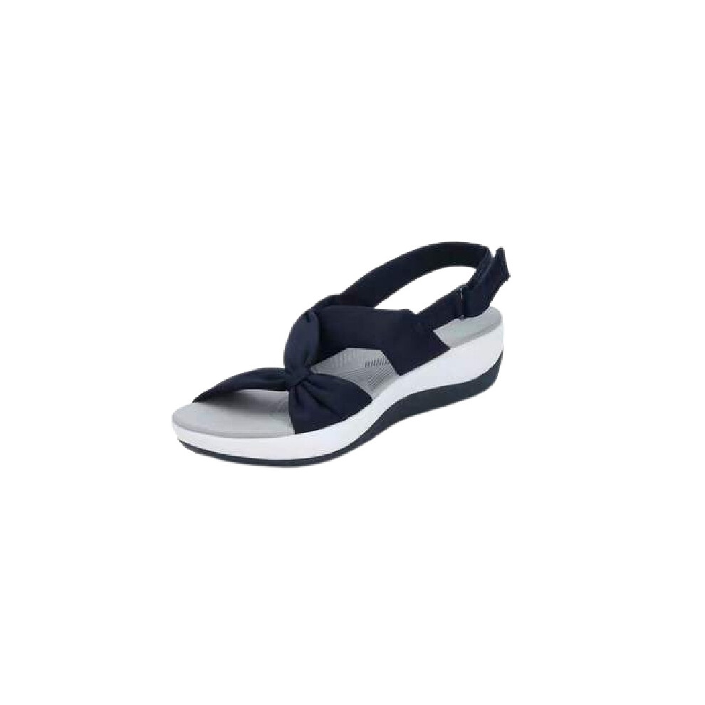 (Blue, EU38) Orthopedic Casual Women Sandals Comfort Flat Summer Sandals Beach Ladies