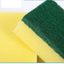 Multipurpose Kitchen 8pcs Scrubber Yellow Green Sponge Scrubber Bowl Pad Brush
