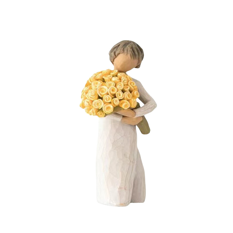 (Style E) Tree Angels Willow Figurine Embrace Pet Sculpture Artware Statue Decoration