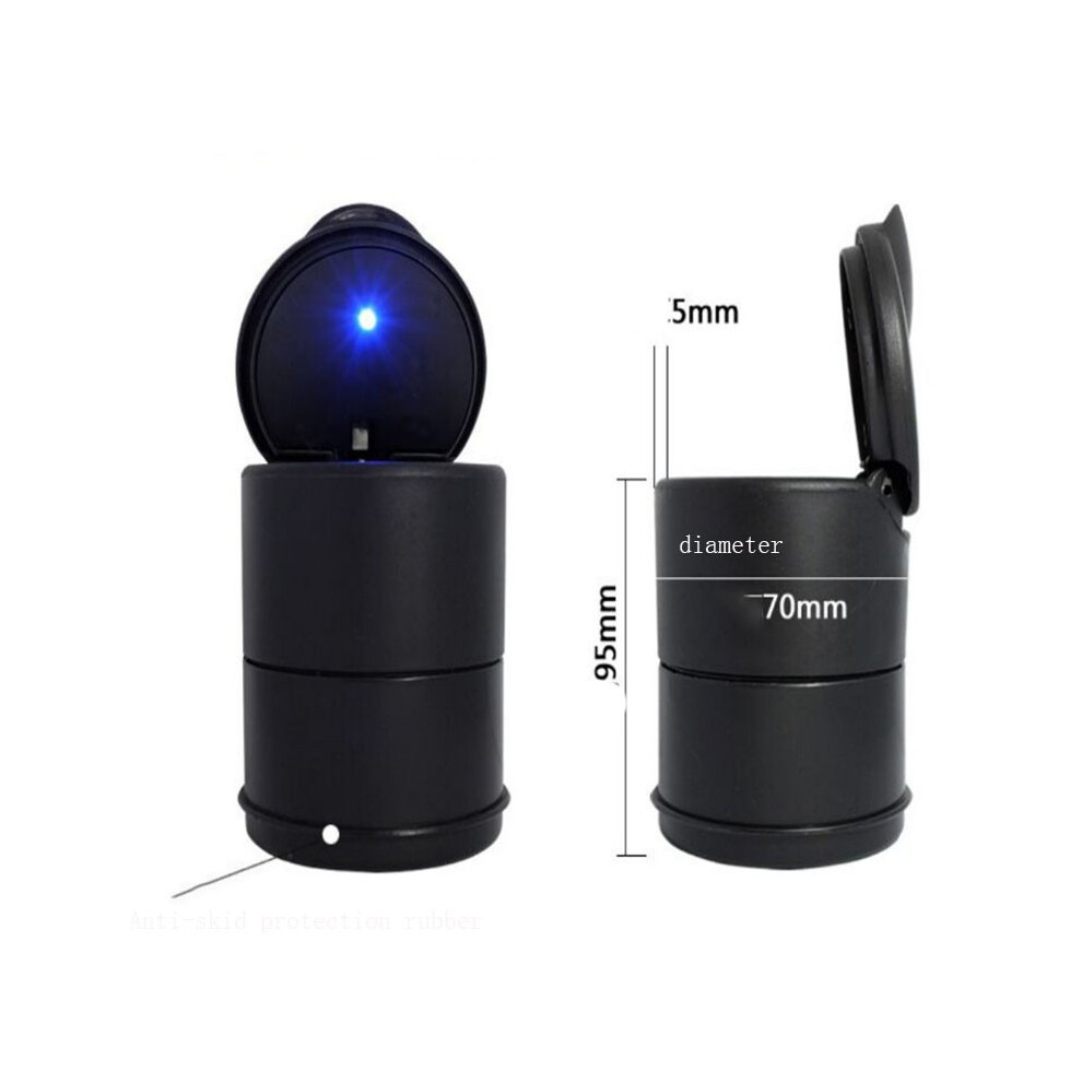 Ashtray Car Auto Travel Cigarette Ash Holder Cup With Blue Light Indicator Led