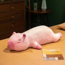 (Pink, 80cm) Capybara Adorable Cartoon Plush Toy Cuddly Bedtime Companion Gift Girls Birthday