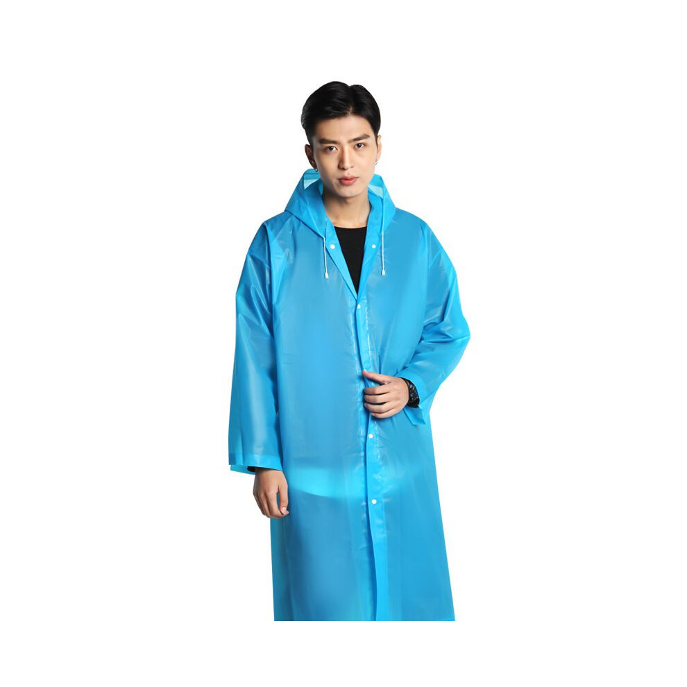 (Blue) Raincoat Adult Thickened Raincoat Poncho Conjoined Non Raincoat Disposable-image-OPC-PH5H2SG-NEW