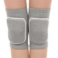 (M, Gray) Non-slip Knee Brace Soft Knee Pads Breathable Knee Compression Sleeve For Dance